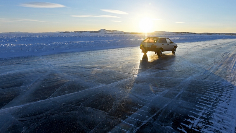 Первую ледовую переправу открыли в Красноярском крае