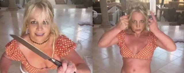 Бритни Спирс шокировала поклонников, сняв себя на видео с огромными мясницкими ножами